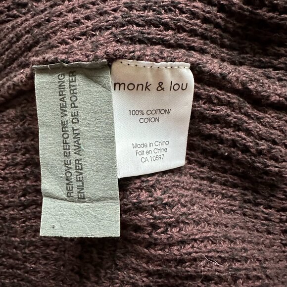 Colorblock Shawl Cardigan Sweater Womens Size XS Purple and Grey Marled - Picture 5 of 6